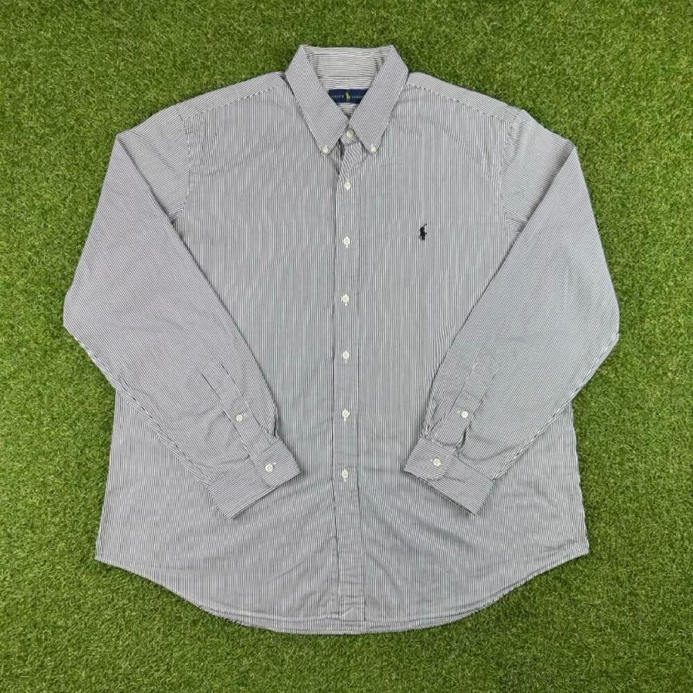 Ralph-lauren Men's Blue and Grey Shirt